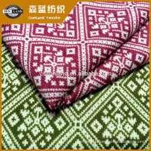 100% polyester printed coarse needle sweater fabric